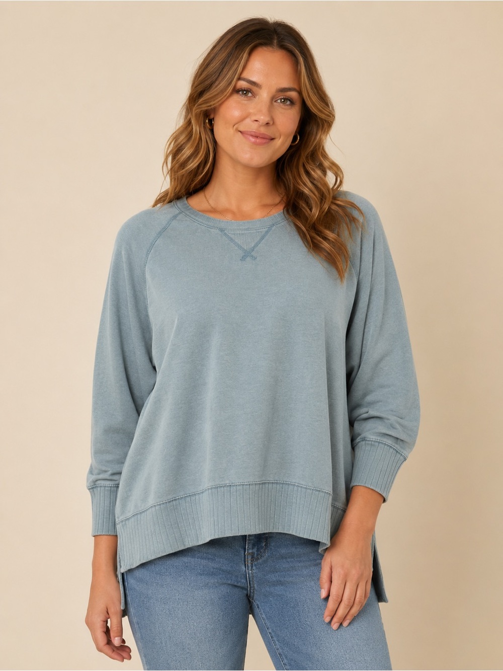 Maurices Dusty Blue Relaxed Sweatshirt